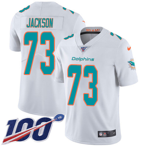 Nike Miami Dolphins #73 Austin Jackson White Youth Stitched NFL 100th Season Vapor Untouchable Limited Jersey->youth nfl jersey->Youth Jersey